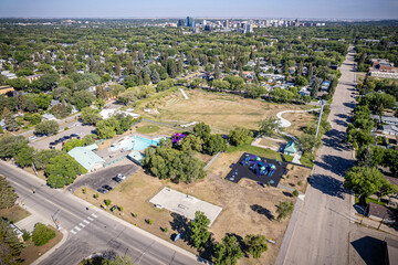 Haultain Neighborhood Aerial View in Saskatoon