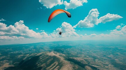 paraglider in the sky - obrazy, fototapety, plakaty