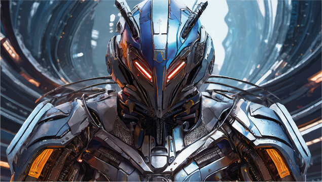 Robot Warrior Living In An Advanced Universe
