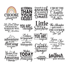 Fototapeta premium Motivational svg design bundle