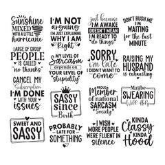 Fototapeta premium Sarcastic svg design bundle