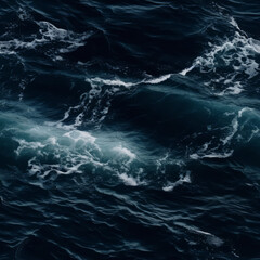 Seamless Pattern. Waves of the Sea. Generative IA