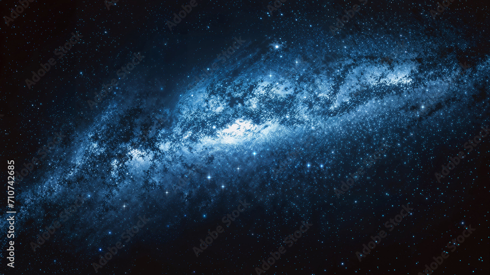 Wall mural galaxies and star constellations in deep space and cosmos, fragment of the universe on high definiti