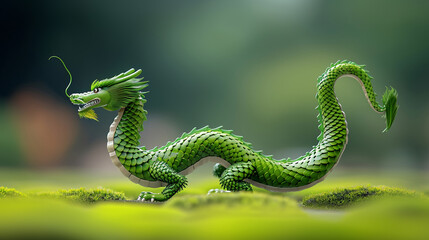 Naklejka premium green snake
