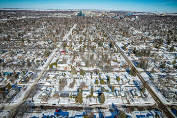 Queen Elizabeth Neighborhood Aerial View in Saskatoon