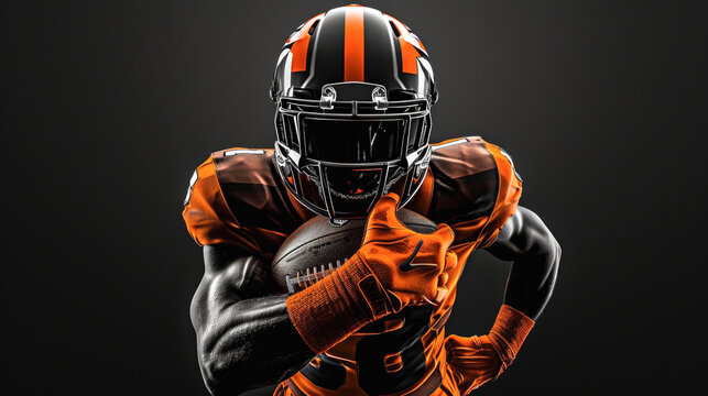 Dynamic American Football Player in Action