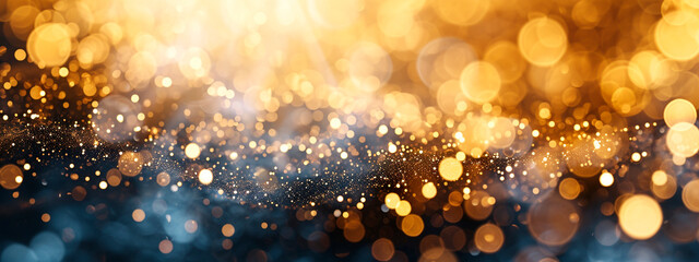 Different beautiful bokeh gold. Selective focus. - obrazy, fototapety, plakaty