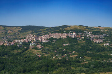 Fototapeta na wymiar Landscape in Basilicata from Muro Lucano to Potenza