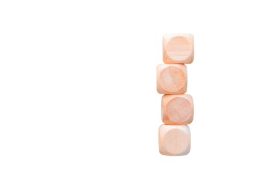 Wooden geometric shapes cube for conceptual design. Education , business, game. isolated on a white background.PNG	