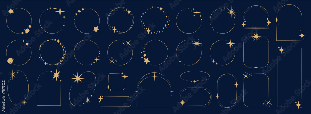 Canvas Prints round starry frames design decorative frame