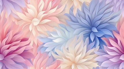  a close up of a bunch of flowers on a white and pink background with blue, pink, and yellow petals.