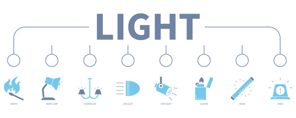 Light banner web icon vector illustration concept
