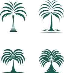 Four Luxury Palm Vector Logo 