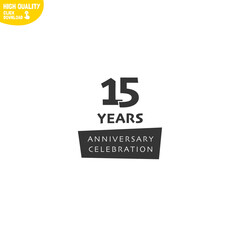 Creative 15 Year Anniversary Celebration Logo Design