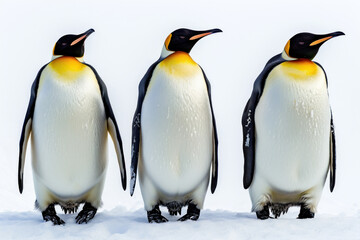 Fototapeta premium penguins on a white background