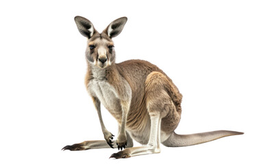 kangaroo portrait on a transparent background