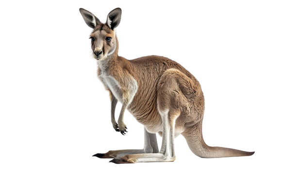 kangaroo portrait on a transparent background