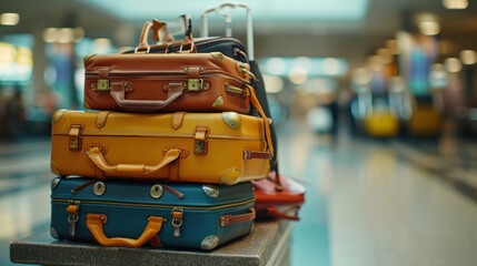 baggage and luggage in the international airport