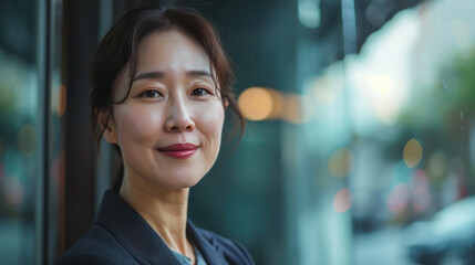 Fototapeta premium Korean business woman in the office