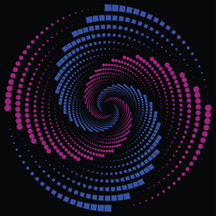 circle pattern circle motion abstract background isolated on a dark background, element for modern day design, wallpaper, logo, business presentation, Ai element for luxury design, vector art
