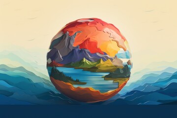 Obraz premium Abstract globe illustration