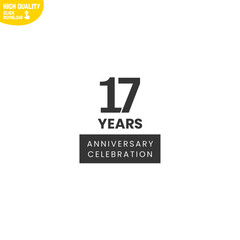 Creative 17 Year Anniversary Celebration Logo Design