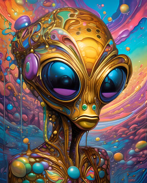 Colourful Alien Image