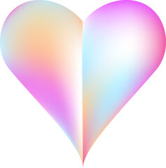 Love icon symbol valentines day. Heart sign. Beauty blend colorful gradient vector design