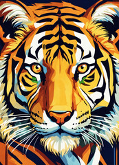 Pop art style tigre portrait