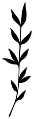 Leaf Silhouette Design | Original Hand Drawn Vector Plant 