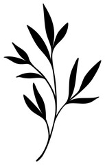 Leaf Silhouette Design | Original Hand Drawn Vector Plant 