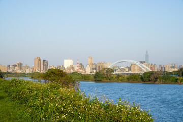 Riverside in Taipei city of Taiwan