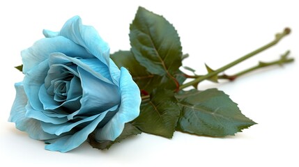 Obraz premium dry rose on white background
