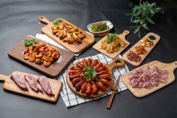 lamb chops, lamb chops, mararyungsha, mara shrimp, mara chicken wings, chicken wings, guobaorou