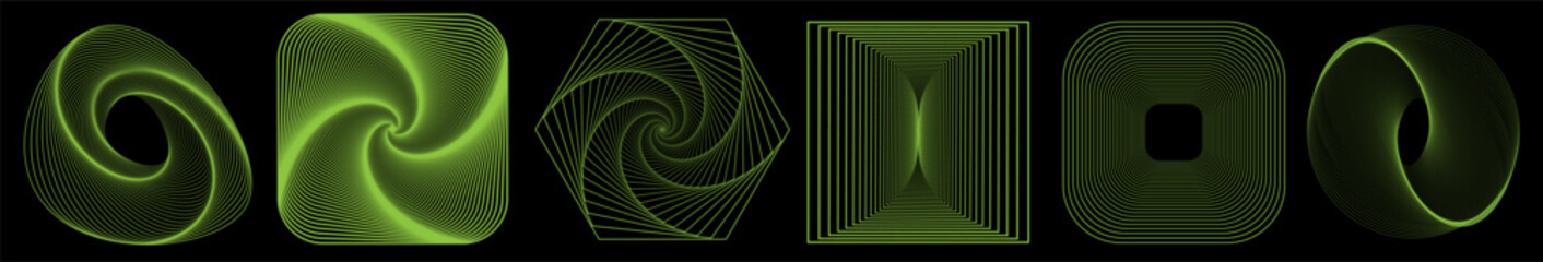 Brutalist abstract geometric set with shapes and grids. Brutal contemporary figure circle, rectangle, oval, spiral. Swiss design aesthetic. Vector illustration