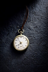 Close-up of an antique pocket watch