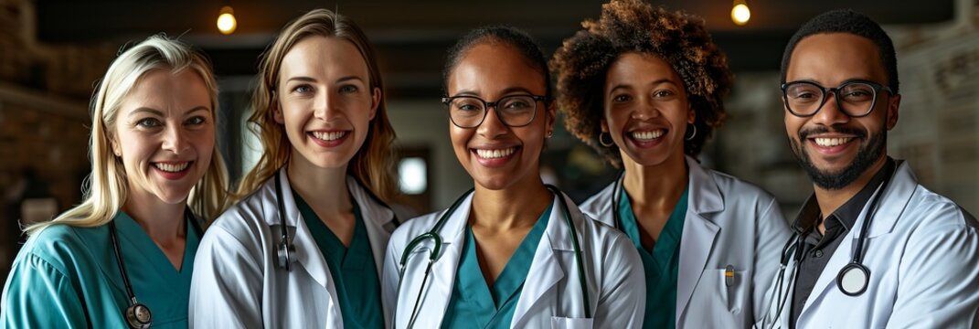 Illustration of diverse medical staff working harmoniously to provide comprehensive patient care