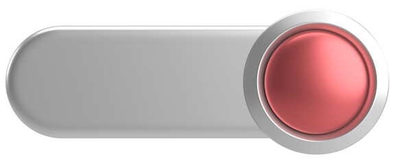 3D button. Empty button. 3D illustration.