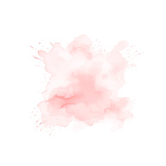 Obraz premium Abstract pink watercolor water splash on a white background. Vector watercolour texture in rose color. Ink paint brush stain. Pink soft light blot. Watercolor pastel splash