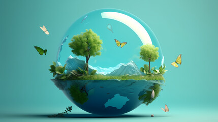 World environment day concept ecology protection environment, environmental protection background