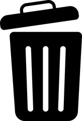 Trash bin icon. Trash can, bin icons, rubbish bin sign, trash bin open symbols, Editable stroke.- garbage can vector icon . street and in-house trash bins. Sorting and recycling garbage symbols.