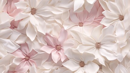  a bunch of white and pink flowers on top of a bed of white and pink flowers on top of a bed of white and pink flowers.