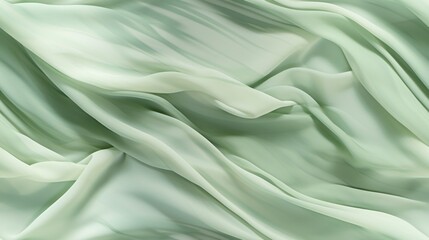  a close up view of a green and white fabric with a wavy design on the top and bottom of the fabric.