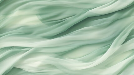  a close up view of a green and white fabric with a wavy design on the top of the fabric and bottom of the fabric.