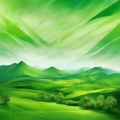 Ethereal Embrace: The Serenity of Green Abstraction