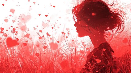 Romantic Essence of Love Valentine Background