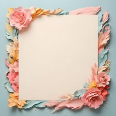 letter paper design with flowers
