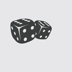 dice on a white background
