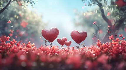 Romantic Essence of Love Valentine Background