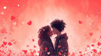 Romantic Essence of Love Valentine Background